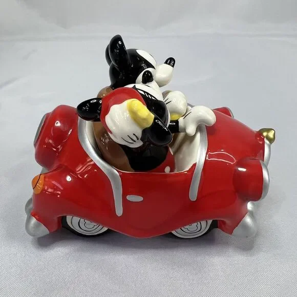Mickey and Minnie Mouse Car Salt Pepper Shaker 3pc Set - Picture 4 of 9